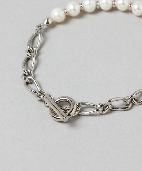 HARE（ハレ）の「ミニマルパールブレスレット(HARE)（ブレスレット・メンズ・オフホワイト・FREE）」の4枚目の写真