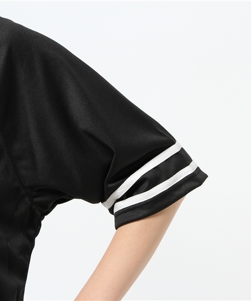 WEGO（ウィゴー）の「WEGO/メッシュベースボールシャツ（シャツ/ブラウス・レディース・オフホワイト/ブラック・FREE）」の11枚目の写真