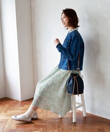 美品　マッキントッシュフィロソフィー　Snowblue Gardenワンピース 美品 マッキントッシュフィロソフィー Snowblue Garden