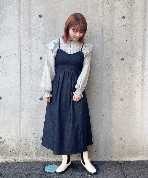 SLURR（スラ―）の「バックリボンデニムジャンスカ（ワンピース）」 - WEAR