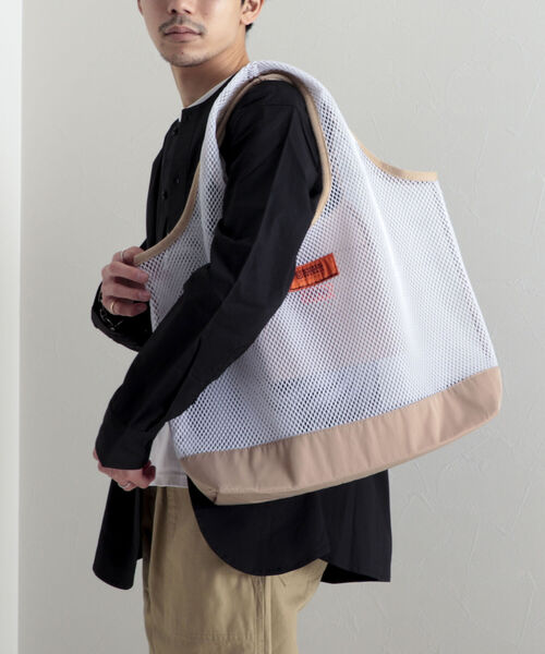 UNIVERSAL OVERALL（ユニバーサルオーバーオール）の「【UNIVERSAL OVERALL/ユニバーサルオーバーオール】Mesh tote bag メッシュトートバッグ（トートバッグ・メンズ・ホワイト/ブラック/オリーブ・FREE）」の18枚目の写真
