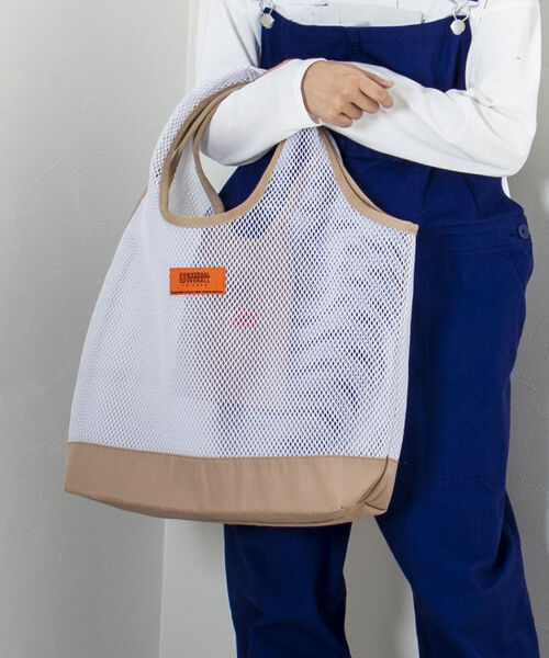UNIVERSAL OVERALL（ユニバーサルオーバーオール）の「【UNIVERSAL OVERALL/ユニバーサルオーバーオール】Mesh tote bag メッシュトートバッグ（トートバッグ・メンズ・ホワイト/ブラック/オリーブ・FREE）」の11枚目の写真