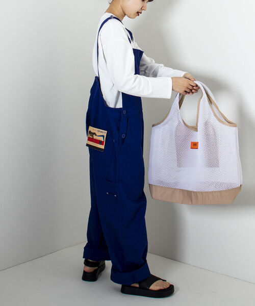 UNIVERSAL OVERALL（ユニバーサルオーバーオール）の「【UNIVERSAL OVERALL/ユニバーサルオーバーオール】Mesh tote bag メッシュトートバッグ（トートバッグ・メンズ・ホワイト/ブラック/オリーブ・FREE）」の15枚目の写真