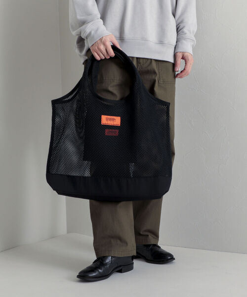 UNIVERSAL OVERALL（ユニバーサルオーバーオール）の「【UNIVERSAL OVERALL/ユニバーサルオーバーオール】Mesh tote bag メッシュトートバッグ（トートバッグ・メンズ・ホワイト/ブラック/オリーブ・FREE）」の8枚目の写真