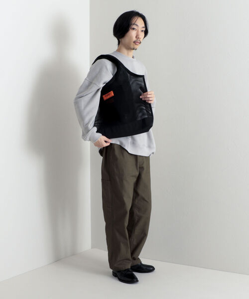 UNIVERSAL OVERALL（ユニバーサルオーバーオール）の「【UNIVERSAL OVERALL/ユニバーサルオーバーオール】Mesh tote bag メッシュトートバッグ（トートバッグ・メンズ・ホワイト/ブラック/オリーブ・FREE）」の16枚目の写真