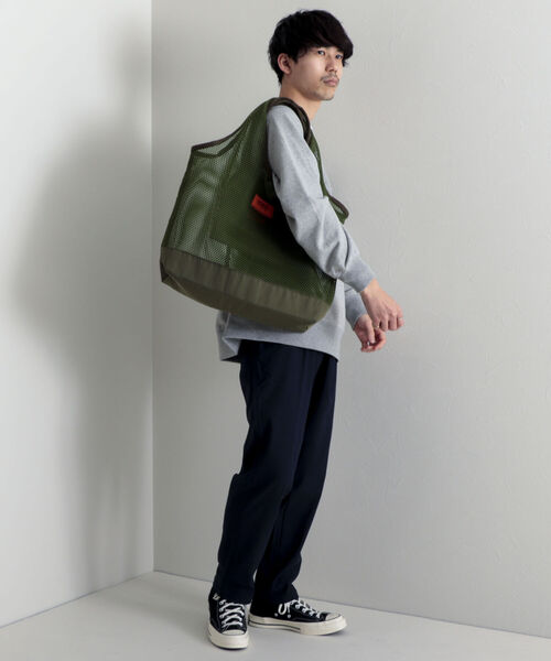 UNIVERSAL OVERALL（ユニバーサルオーバーオール）の「【UNIVERSAL OVERALL/ユニバーサルオーバーオール】Mesh tote bag メッシュトートバッグ（トートバッグ・メンズ・ホワイト/ブラック/オリーブ・FREE）」の6枚目の写真