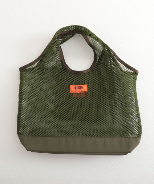 UNIVERSAL OVERALL（ユニバーサルオーバーオール）の「【UNIVERSAL OVERALL/ユニバーサルオーバーオール】Mesh tote bag メッシュトートバッグ（トートバッグ・メンズ・ホワイト/ブラック/オリーブ・FREE）」の10枚目の写真
