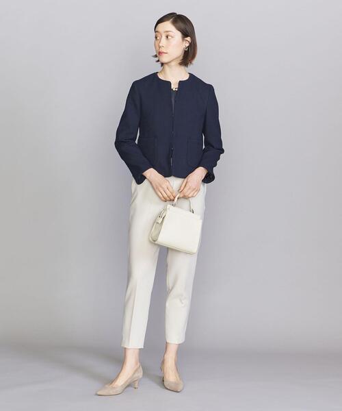 BEAUTY&YOUTH UNITED ARROWS(ビューティーアンドユースユナイテッドアローズ)の「BY ダブルクロス テーパード パンツ -ウォッシャブル-◆(スラックス・レディース・ナチュラル/ネイビー・S/M/L)」の9枚目の写真