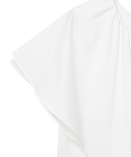 Ray BEAMS(レイビームス)の「RBS / レイヤード ケープカラー Tシャツ(Tシャツ/カットソー・レディース・ホワイト/ブラック・ONE SIZE)」の6枚目の写真