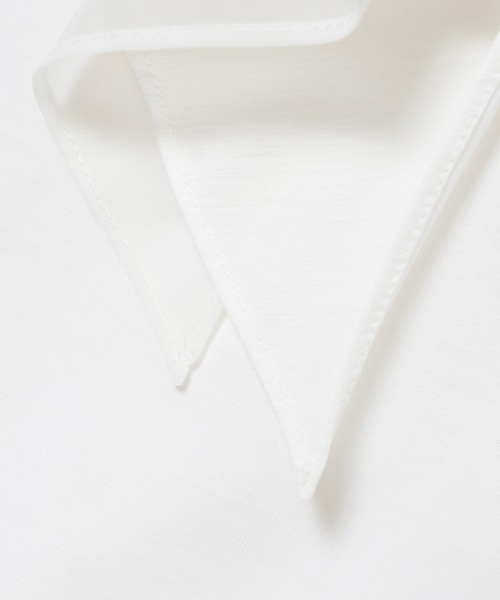 Ray BEAMS(レイビームス)の「RBS / レイヤード ケープカラー Tシャツ(Tシャツ/カットソー・レディース・ホワイト/ブラック・ONE SIZE)」の7枚目の写真