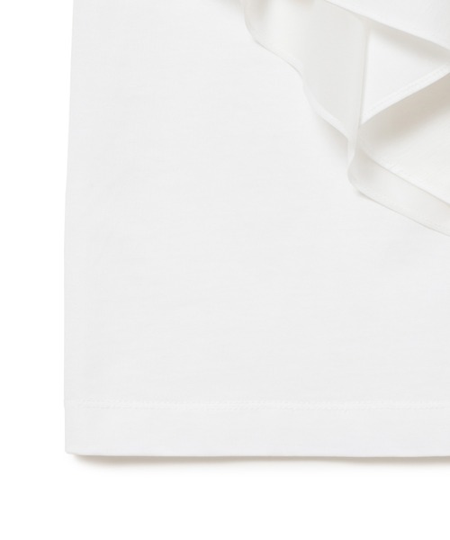 Ray BEAMS(レイビームス)の「RBS / レイヤード ケープカラー Tシャツ(Tシャツ/カットソー・レディース・ホワイト/ブラック・ONE SIZE)」の5枚目の写真