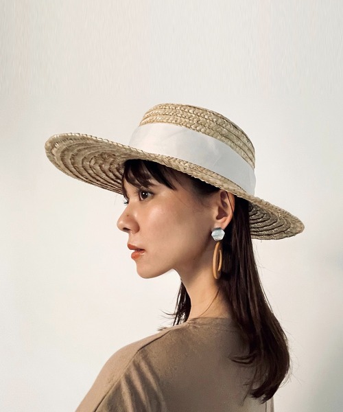 【MAISON MICHEL】カンカン帽 Amazon | [ザクション] milsa Backリボン麦カンカン帽 黒