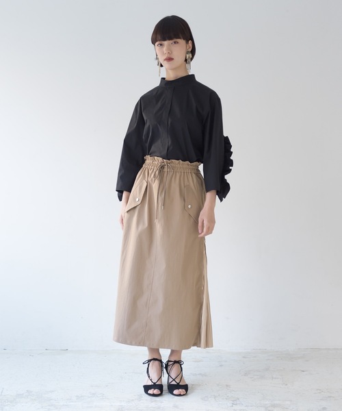 La SRIC（ラスリック）の「La SRIC / サイドZIPプリーツSK（スカート・レディース・ネイビー/キャメル・38）」の13枚目の写真