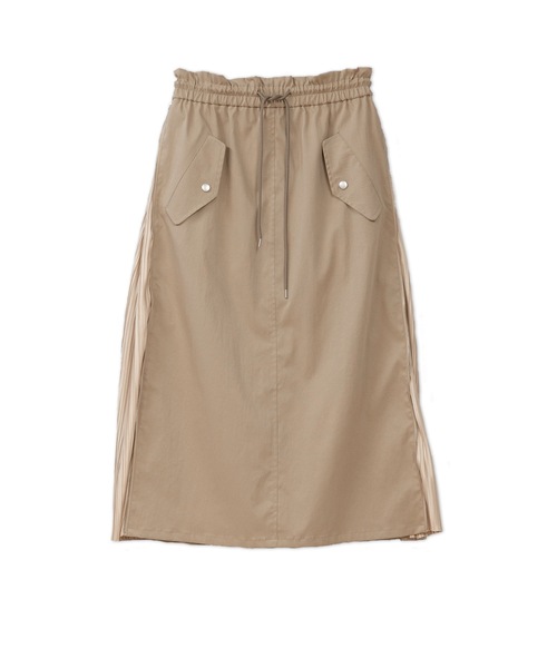 La SRIC（ラスリック）の「La SRIC / サイドZIPプリーツSK（スカート・レディース・ネイビー/キャメル・38）」の4枚目の写真