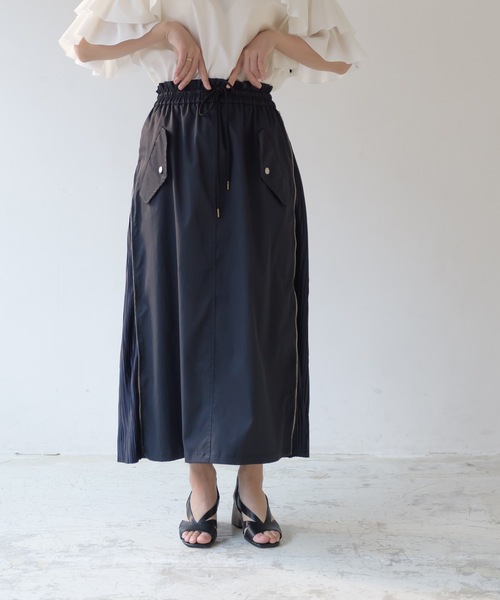 La SRIC（ラスリック）の「La SRIC / サイドZIPプリーツSK（スカート・レディース・ネイビー/キャメル・38）」の21枚目の写真