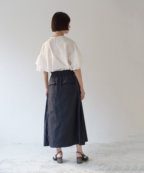 La SRIC（ラスリック）の「La SRIC / サイドZIPプリーツSK（スカート・レディース・ネイビー/キャメル・38）」の8枚目の写真