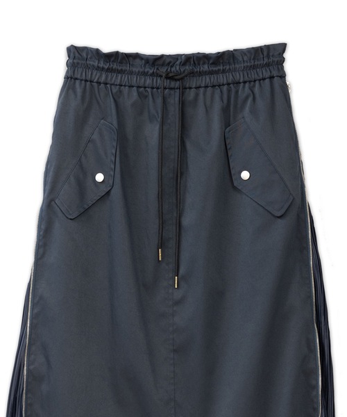 La SRIC（ラスリック）の「La SRIC / サイドZIPプリーツSK（スカート・レディース・ネイビー/キャメル・38）」の9枚目の写真