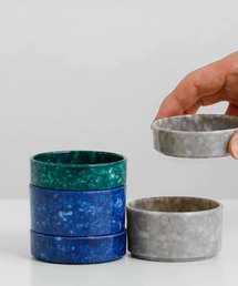 HIGHTIDE（ハイタイド）の「Marbled Melamine Tray マーブル メラミン スタッキングトレイ トレー ミニ (M)（収納グッズ）」