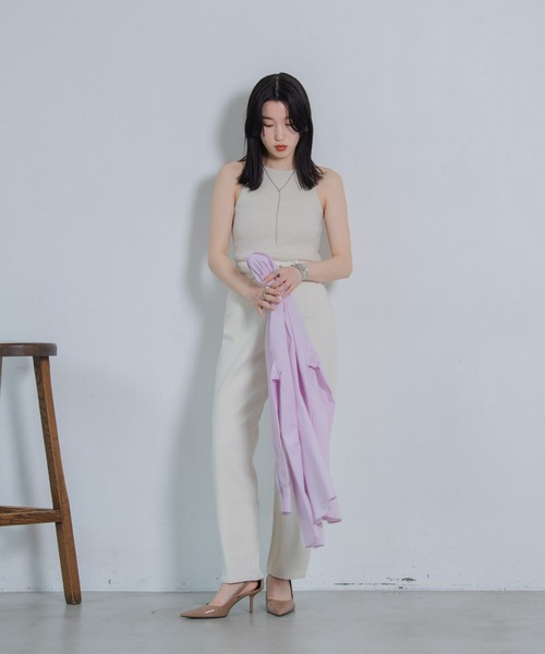 AIC.(エーアイシー)の「ハイウエストデニムテーパードパンツ(デニムパンツ・レディース・オフホワイト/ブルー/グリーン・SMALL/MEDIUM)」の5枚目の写真