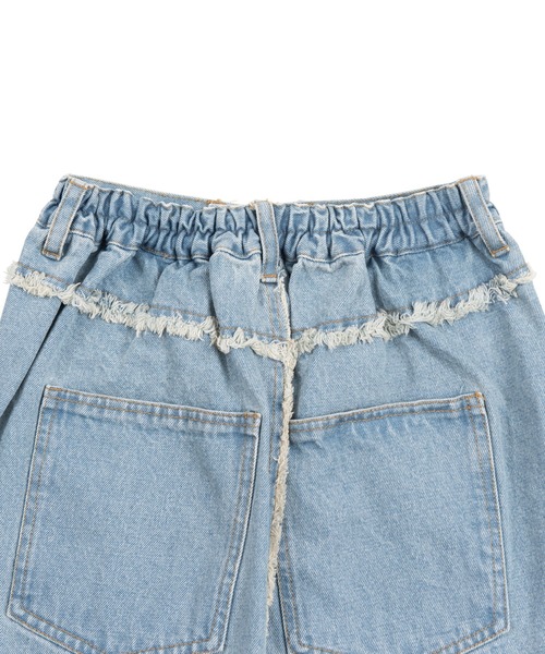 PUNYUS(プニュズ)の「リメイク風デニムミニスカート(デニムスカート・レディース・ブラック/ライトブルー・1/2/3/4)」の13枚目の写真