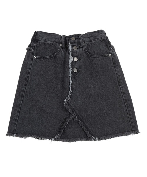 PUNYUS(プニュズ)の「リメイク風デニムミニスカート(デニムスカート・レディース・ブラック/ライトブルー・1/2/3/4)」の14枚目の写真