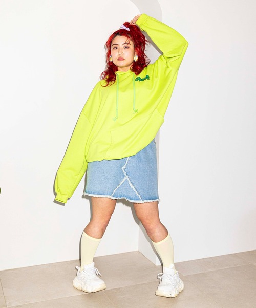 PUNYUS(プニュズ)の「リメイク風デニムミニスカート(デニムスカート・レディース・ブラック/ライトブルー・1/2/3/4)」の21枚目の写真