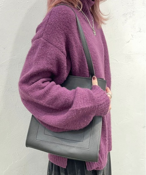 PairPair(ペアペア)の「合皮トートバッグ(トートバッグ・レディース・ブラック・FREE)」の1枚目の写真