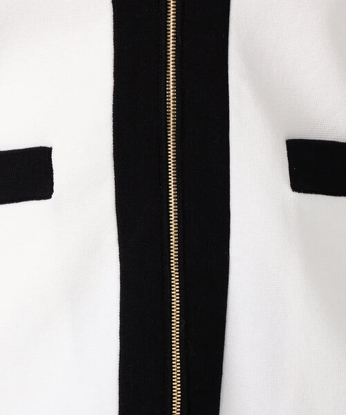 TOMORROWLAND （トゥモローランド）の「コットンミラノリブ Vネックカーディガン（カーディガン/ボレロ・レディース・ブラック系その他/ホワイト系・S）」の8枚目の写真