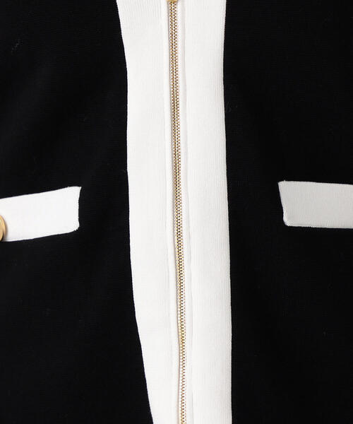 TOMORROWLAND （トゥモローランド）の「コットンミラノリブ Vネックカーディガン（カーディガン/ボレロ・レディース・ブラック系その他/ホワイト系・S）」の14枚目の写真