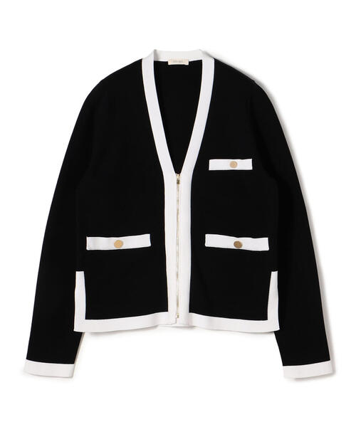 TOMORROWLAND （トゥモローランド）の「コットンミラノリブ Vネックカーディガン（カーディガン/ボレロ・レディース・ブラック系その他/ホワイト系・S）」の15枚目の写真