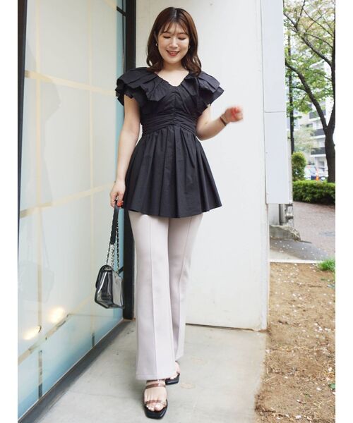 MERCURYDUO(マーキュリーデュオ)の「カットフレアパンツ(その他パンツ・レディース・ライトグレー/ブラウン/ピンク・SMALL/MEDIUM)」の17枚目の写真