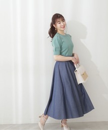 PROPORTION BODY DRESSING | シャンブレーフレアースカート / 1212120316(スカート)