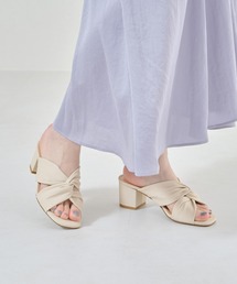 ツイストギャザーミュールサンダル/22201