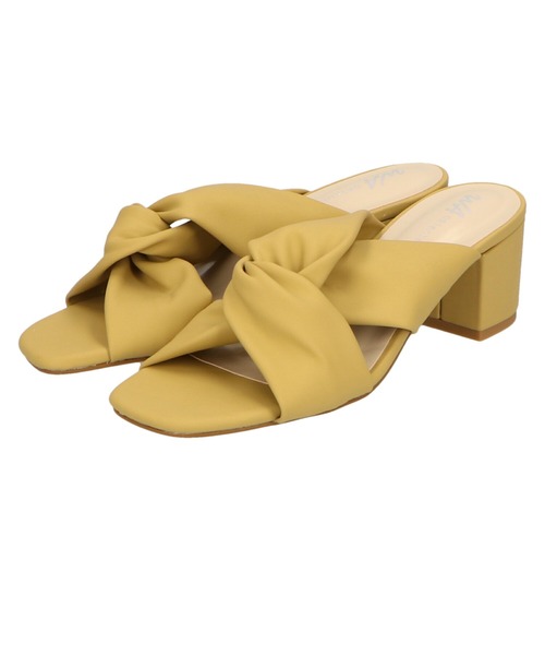 WA ORiental TRaffic（ダブルエーオリエンタルトラフィック）の「ツイストギャザーミュールサンダル/22201（サンダル・レディース・ホワイト/イエロー/ブルー・LL/3L/SS/S/M/L）」の9枚目の写真