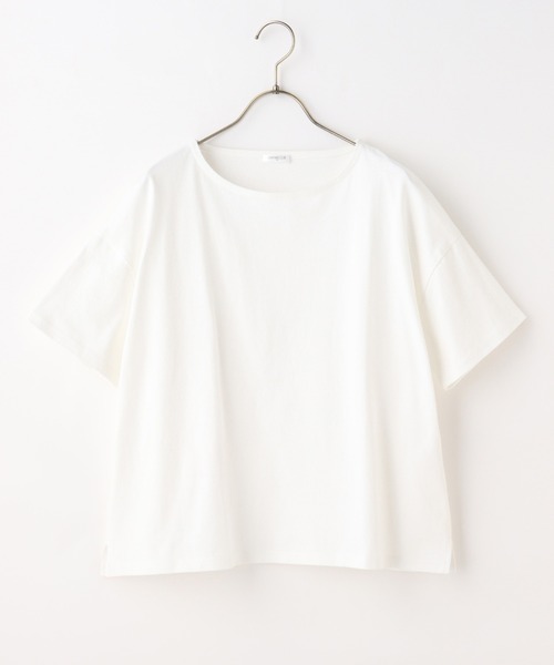 Honeys(ハニーズ)の「ゆるTシャツ(Tシャツ/カットソー・レディース・ブラック/オフホワイト/グリーン/ホワイト×グリーン/ベージュ系その他/ブルー系その他/ホワイト×ネイビー/ホワイト×ピンク・LL/S/M/L)」の19枚目の写真