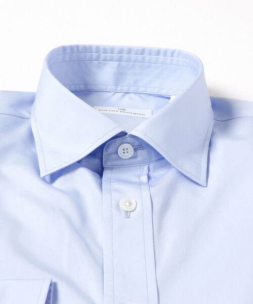 COLONY CLOTHING（コロニークロージング）の「COLONY CLOTHING × Brilla per il gusto / 別注 ブロード ワイドカラーシャツ（シャツ/ブラウス・メンズ・サックスブルー・SMALL/MEDIUM/LARGE/X-SMALL）」の4枚目の写真