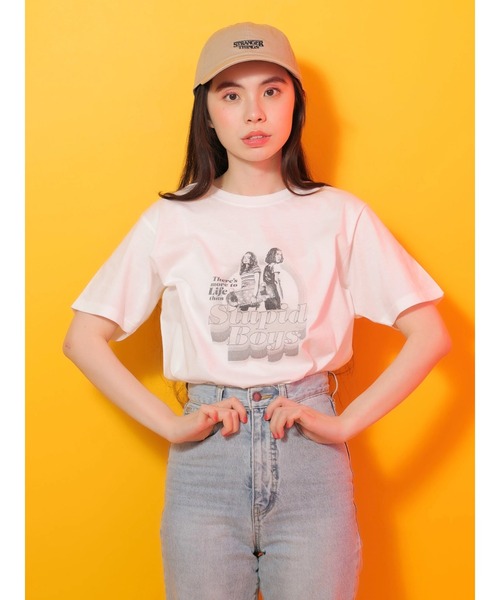 Green　Parks（グリーンパークス）の「■STRANGER THINGS MAX&ELEVEN T（Tシャツ/カットソー・レディース・オフホワイト・FREE）」の3枚目の写真