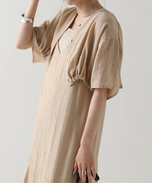 RAY CASSIN(レイカズン)の「アンサンブルキャミワンピース 2点SET(ワンピース・レディース・ブラック/ブラウン/ミント/ベージュ/キナリ/グリーン・FREE)」の17枚目の写真