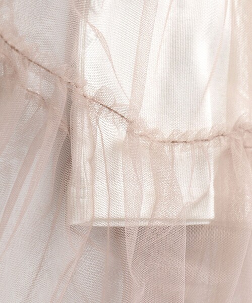 BRANSHES（ブランシェス）の「Tシャツ×チュールキャミソールセット（Tシャツ/カットソー・キッズ・チャコールグレー/オフホワイト・120/150/90/110/100/130/140）」の6枚目の写真