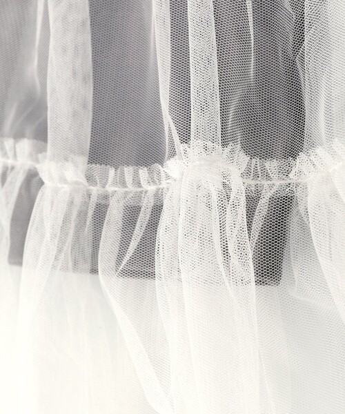 BRANSHES（ブランシェス）の「Tシャツ×チュールキャミソールセット（Tシャツ/カットソー・キッズ・チャコールグレー/オフホワイト・120/150/90/110/100/130/140）」の12枚目の写真