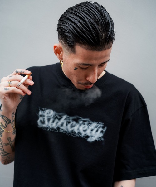 Subciety（サブサエティ）の「SMOKE TEE（Tシャツ/カットソー・メンズ・ブラック/ブラウン/グリーン・SMALL/MEDIUM/LARGE/X-LARGE/XX-LARGE）」の5枚目の写真
