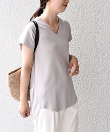 *ZOZO限定*〈手洗い可能〉Vネックショートスリーブ◇