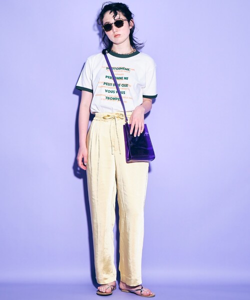 THE SHOP TK （ザ ショップ ティーケー ）の「◆2連スクエアショルダーバッグ（ショルダーバッグ・レディース・ブラック/オフホワイト/サンドベージュ/ダークパープル・99）」の5枚目の写真