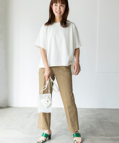 THE SHOP TK （ザ ショップ ティーケー ）の「◆2連スクエアショルダーバッグ（ショルダーバッグ・レディース・ブラック/オフホワイト/サンドベージュ/ダークパープル・99）」の6枚目の写真