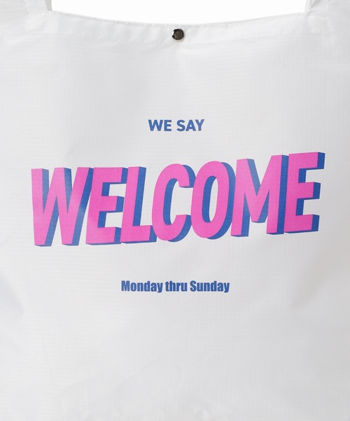 JOURNAL STANDARD（ジャーナルスタンダード）の「【MISHIMA MART/ミシママート】ウェルカム プリント バック（エコバッグ/サブバッグ・メンズ・ホワイト系その他/ホワイト・FREE）」の8枚目の写真