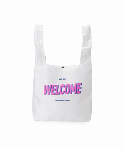 JOURNAL STANDARD（ジャーナルスタンダード）の「【MISHIMA MART/ミシママート】ウェルカム プリント バック（エコバッグ/サブバッグ・メンズ・ホワイト系その他/ホワイト・FREE）」の7枚目の写真