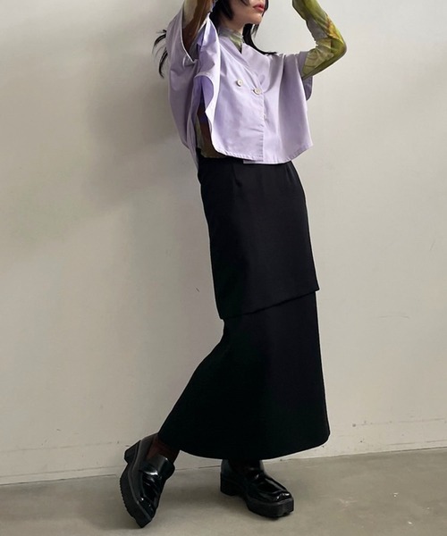 トップス Ameri VINTAGE OVER SIDE BITTEN SHIRT OVER SIDE BITTEN SHIRT（シャツ/ブラウス）｜Ameri（アメリ）の