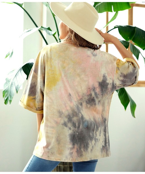 anap mimpi(アナップミンピ)の「タイダイビッグTシャツ(Tシャツ/カットソー・レディース・グレー/ピンク/オレンジ・FREE)」の11枚目の写真