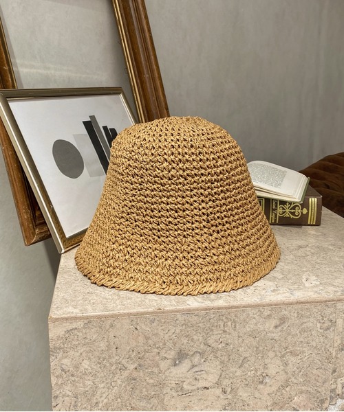 apres jour clair（アプレジュールクレア）の「【apres jour clair×ARIAZ】スカシアミバケットハット（ハット・レディース・ブラウン系その他/ライトベージュ・FREE）」の3枚目の写真