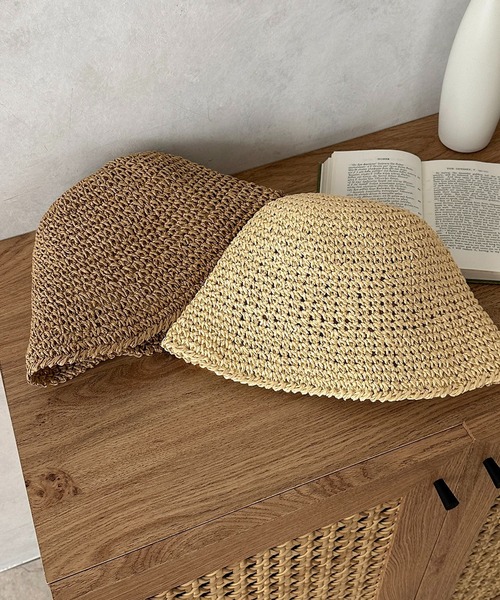 apres jour clair（アプレジュールクレア）の「【apres jour clair×ARIAZ】スカシアミバケットハット（ハット・レディース・ブラウン系その他/ライトベージュ・FREE）」の7枚目の写真